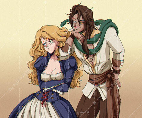 Half body couple commission